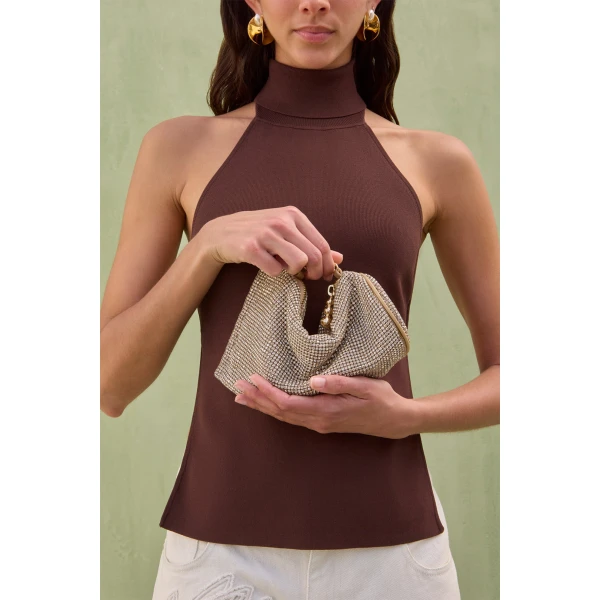Cult Gaia Viera Rhinestone Wristlet - Cult Gaia Totes & Top-Handle Bags - Bamboo & Acrylic Bags - Shop at Coveti