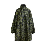 Essentiel Antwerp Dark blue and khaki jacquard mini dress with pussy bow tie - Essentiel Antwerp Dresses - Colorful Belgian Design - Shop at Coveti