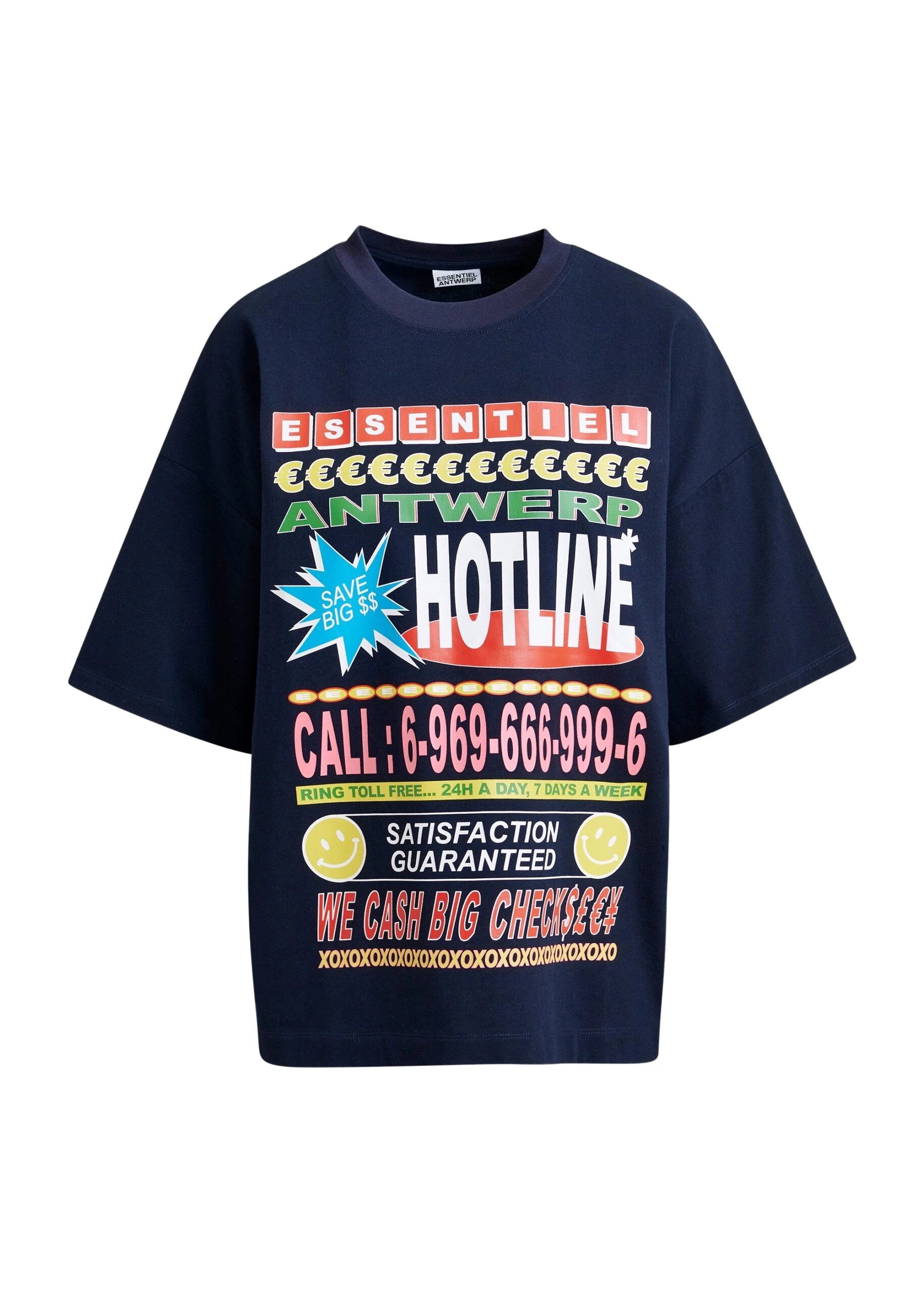 Dark-blue-and-multicolor-oversized-graphic-cotton-T-shirt-Essentiel-Antwerp-Shirts-scaled81280_nobg Essentiel Antwerp Dark blue and multicolor oversized graphic cotton T-shirt - Essentiel Antwerp Shirts - Colorful Belgian Design - Shop at Coveti