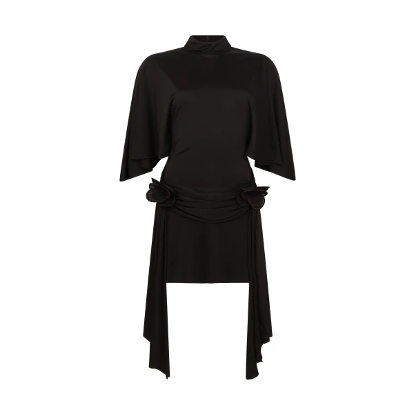 David Koma 3D Lace Flower Jersey Mini Dress