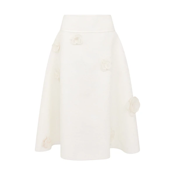 David Koma 3D Lace Flower Midi Skirt