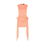 David Koma Drape Overlay Sleeveless Mini Dress