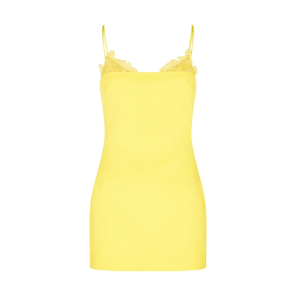 David Koma Lace Trim Detail Mini Dress