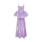 David Koma Peplum Detail Sequin Gown