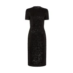 David Koma Sequin Boucle Midi Dress