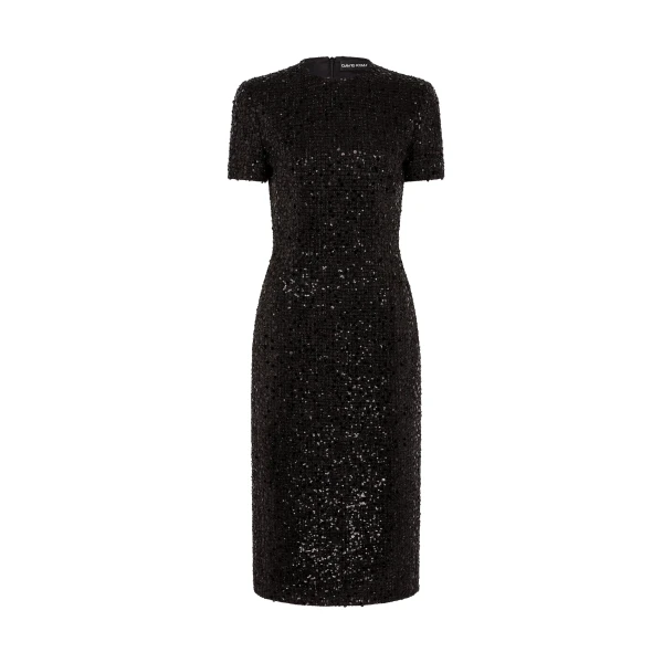 David Koma Sequin Boucle Midi Dress