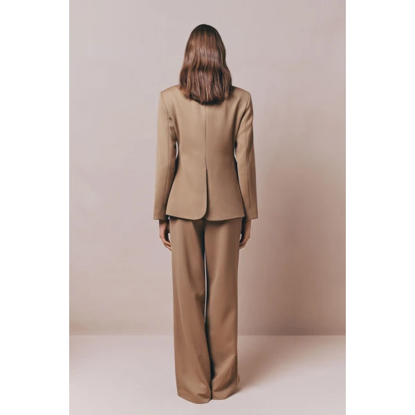 Destree Beige utility button-front jacket - Destree - Graphic Parisian Fashion - Shop at Coveti