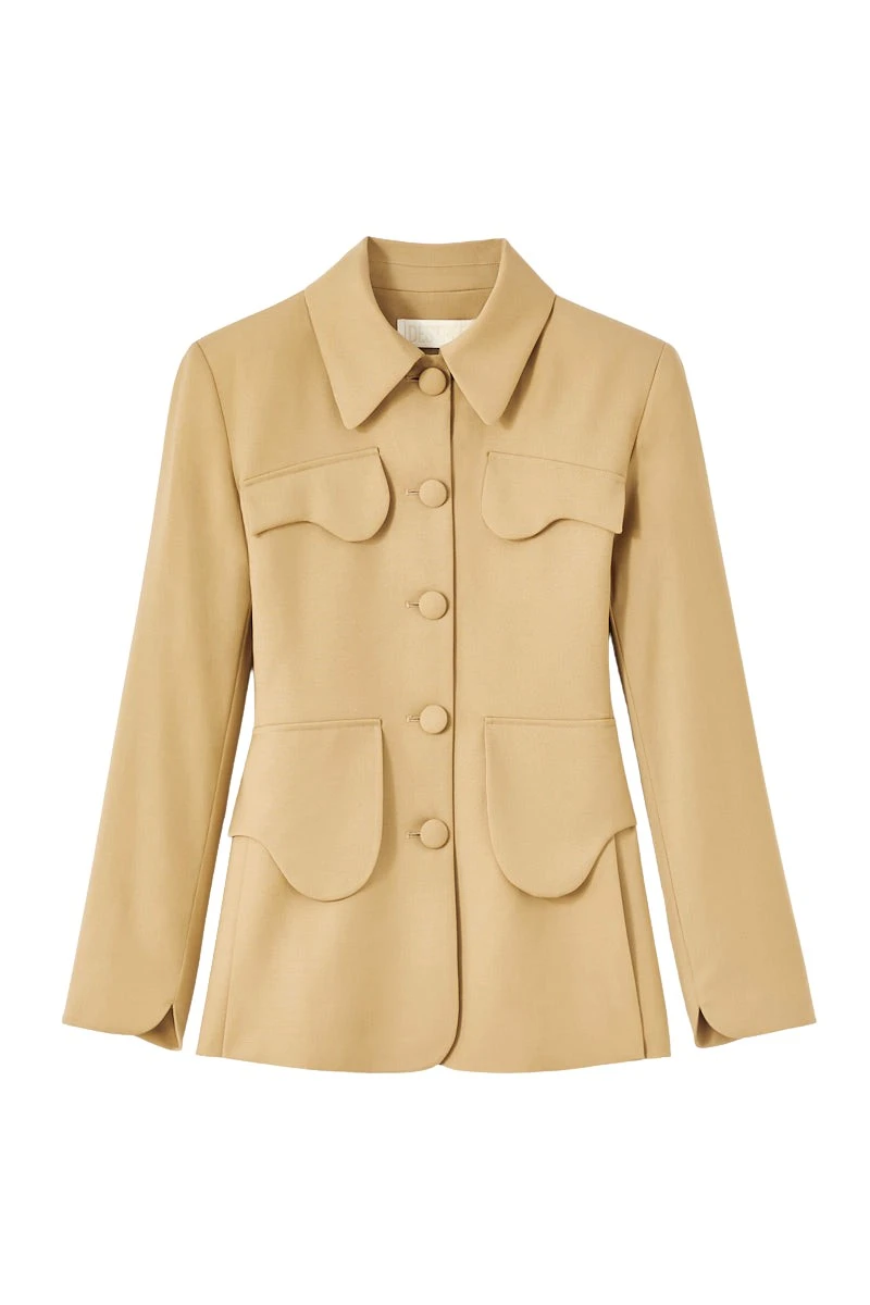 Destree-Beige-utility-button-front-jacket76986_nobg Destree Beige utility button-front jacket - Destree - Graphic Parisian Fashion - Shop at Coveti
