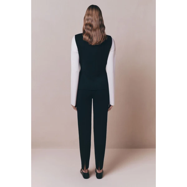 Destree Black merino wool vest - Destree - Graphic Parisian Fashion - Shop at Coveti