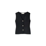 Destree Black merino wool vest - Destree - Graphic Parisian Fashion - Shop at Coveti