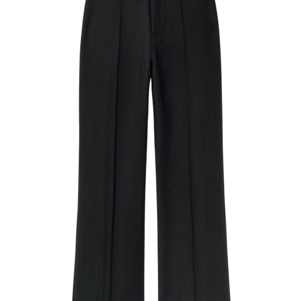 Destree Black stripe wool straight pants - Destree - Graphic Parisian Fashion - Shop at Coveti
