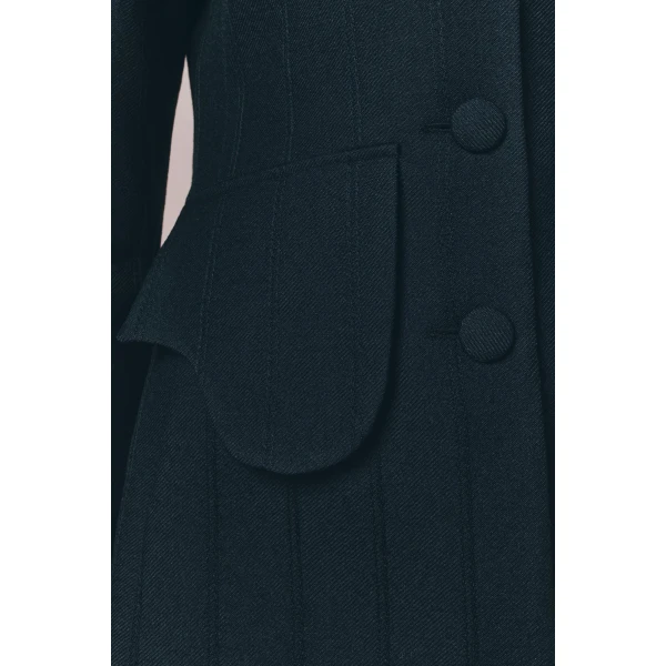 Destree Black utility button-front jacket - Destree - Graphic Parisian Fashion - Shop at Coveti