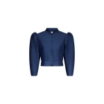 Destree Blue denim puff sleeve jacket - Destree - Graphic Parisian Fashion - Shop at Coveti