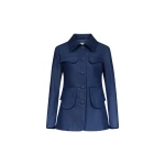 Destree Blue denim utility button-front jacket - Destree - Graphic Parisian Fashion - Shop at Coveti