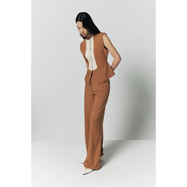 Destree Camel Trousers - Destree - Graphic Parisian Fashion - Shop at Coveti