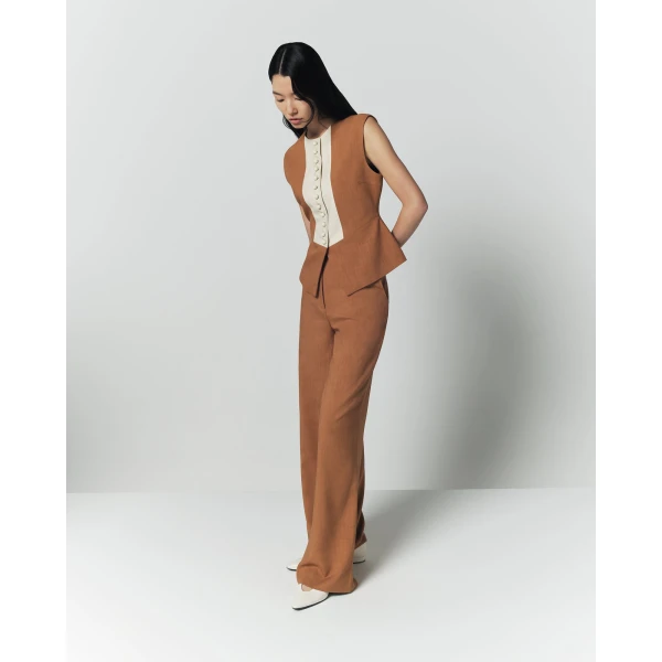 Destree Camel sleeveless top - Destree - Graphic Parisian Fashion - Shop at Coveti