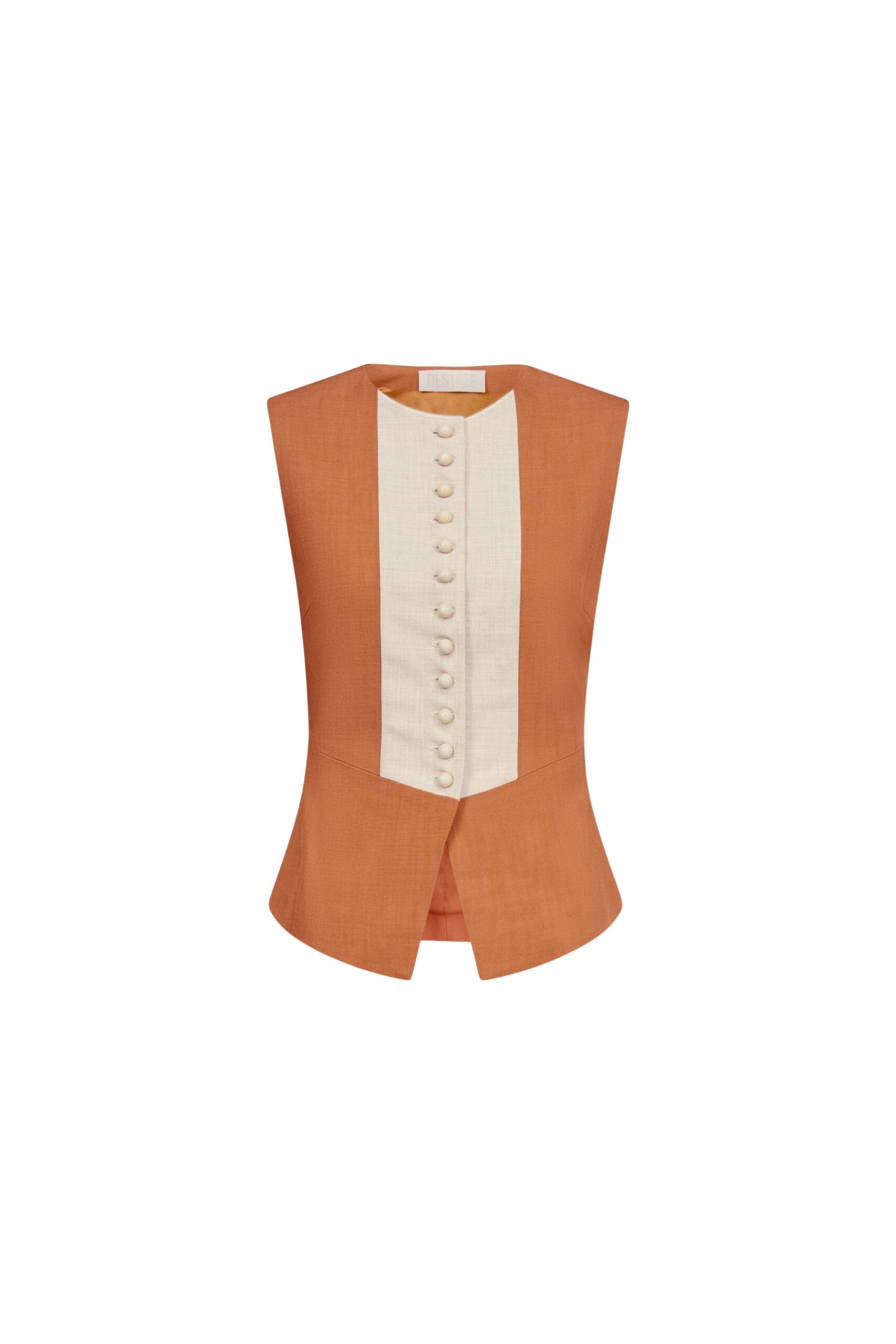 Destree Camel sleeveless top - Destree - Graphic Parisian Fashion - Shop at Coveti