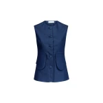 Destree Denim blue button-front vest - Destree - Graphic Parisian Fashion - Shop at Coveti