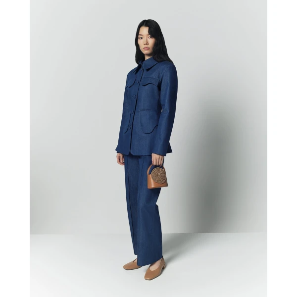 Destree Denim blue straight pants - Destree - Graphic Parisian Fashion - Shop at Coveti