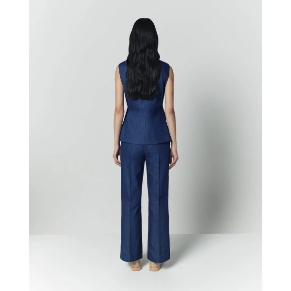 Destree Denim blue straight pants - Destree - Graphic Parisian Fashion - Shop at Coveti