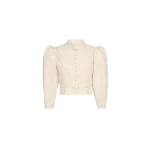 Destree Denim ecru puff sleeve jacket - Destree - Graphic Parisian Fashion - Shop at Coveti