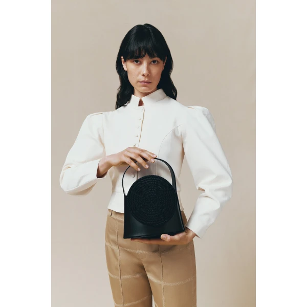 Destree Denim ecru puff sleeve jacket - Destree - Graphic Parisian Fashion - Shop at Coveti