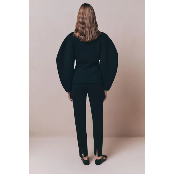 Destree Structured black embroided knit jacket - Destree - Graphic Parisian Fashion - Shop at Coveti