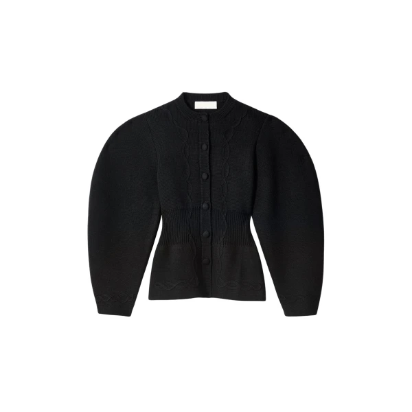 Destree Structured black embroided knit jacket - Destree - Graphic Parisian Fashion - Shop at Coveti