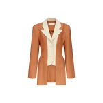 Destree Two-tone camel jacket with contrasting lapel - Destree - Graphic Parisian Fashion - Shop at Coveti