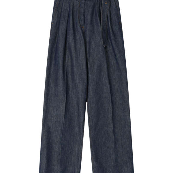Belted Denim Pants