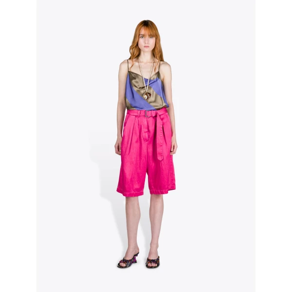 Dries Van Noten Belted Overdyed Shorts, view 2