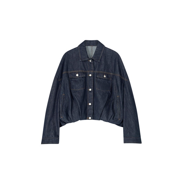 Dries Van Noten Denim Blouson Top