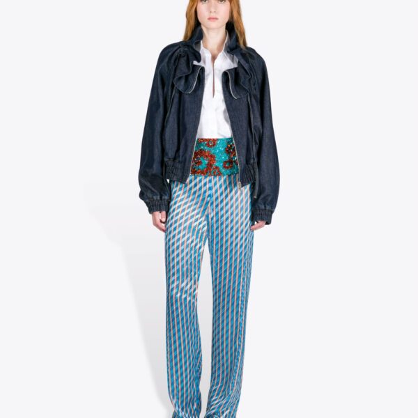 Dries Van Noten Denim Cocoon Blouson - Dries Van Noten Tops - Belgian Fashion Design - Shop at Coveti