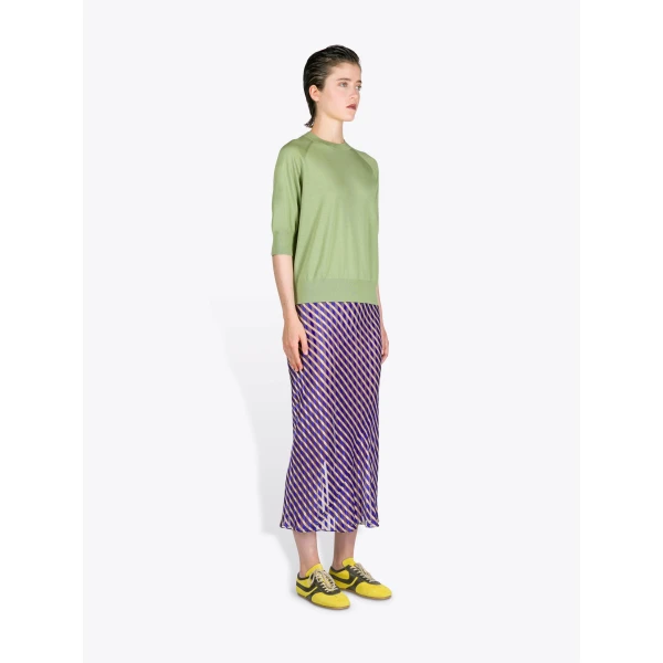 Dries Van Noten Devoré Midi Skirt, view 3