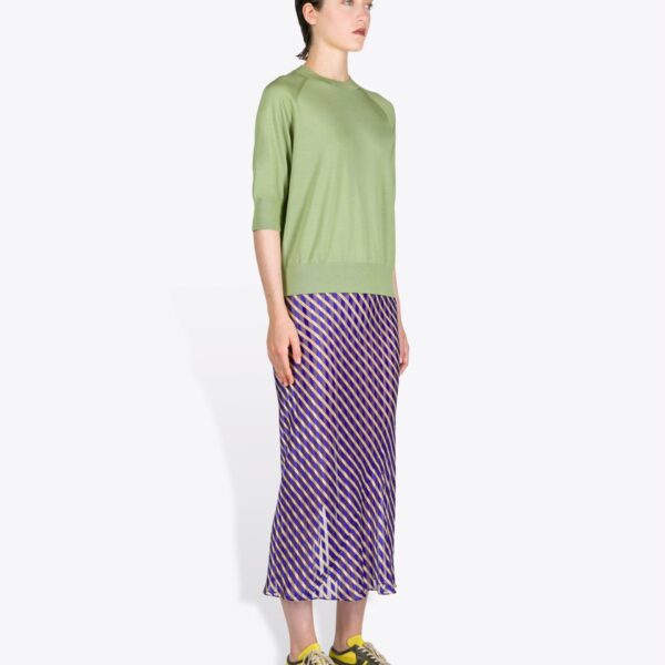 Dries Van Noten Devoré Midi Skirt - Dries Van Noten Skirts - Belgian Fashion Design - Shop at Coveti