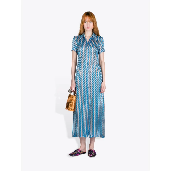 Dries Van Noten Devoré Shirt Dress, view 2