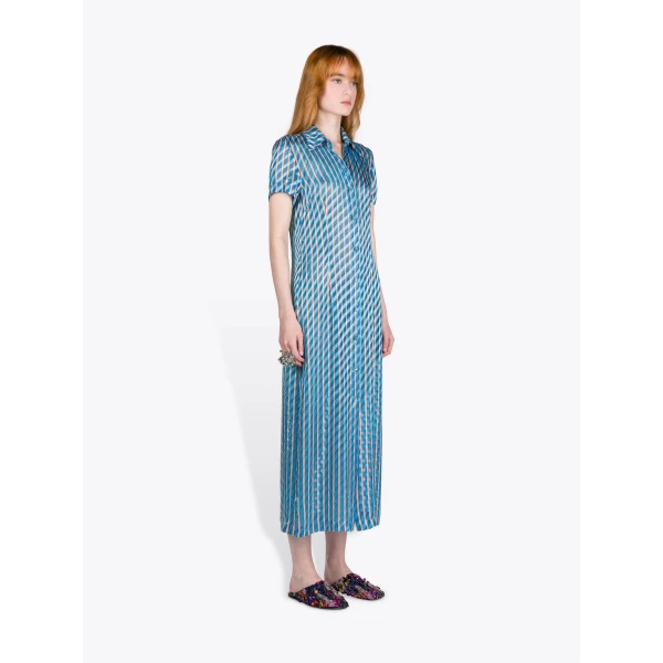 Dries Van Noten Devoré Shirt Dress, view 3