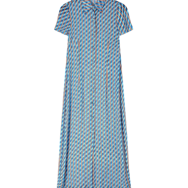 Dries Van Noten Devoré Shirt Dress - Dries Van Noten Dresses - Belgian Fashion Design - Shop at Coveti