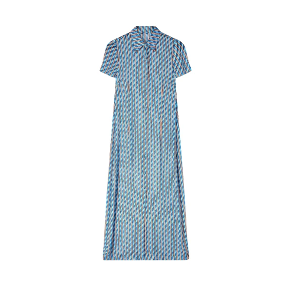 Dries Van Noten Devoré Shirt Dress - Dries Van Noten Dresses - Belgian Fashion Design - Shop at Coveti