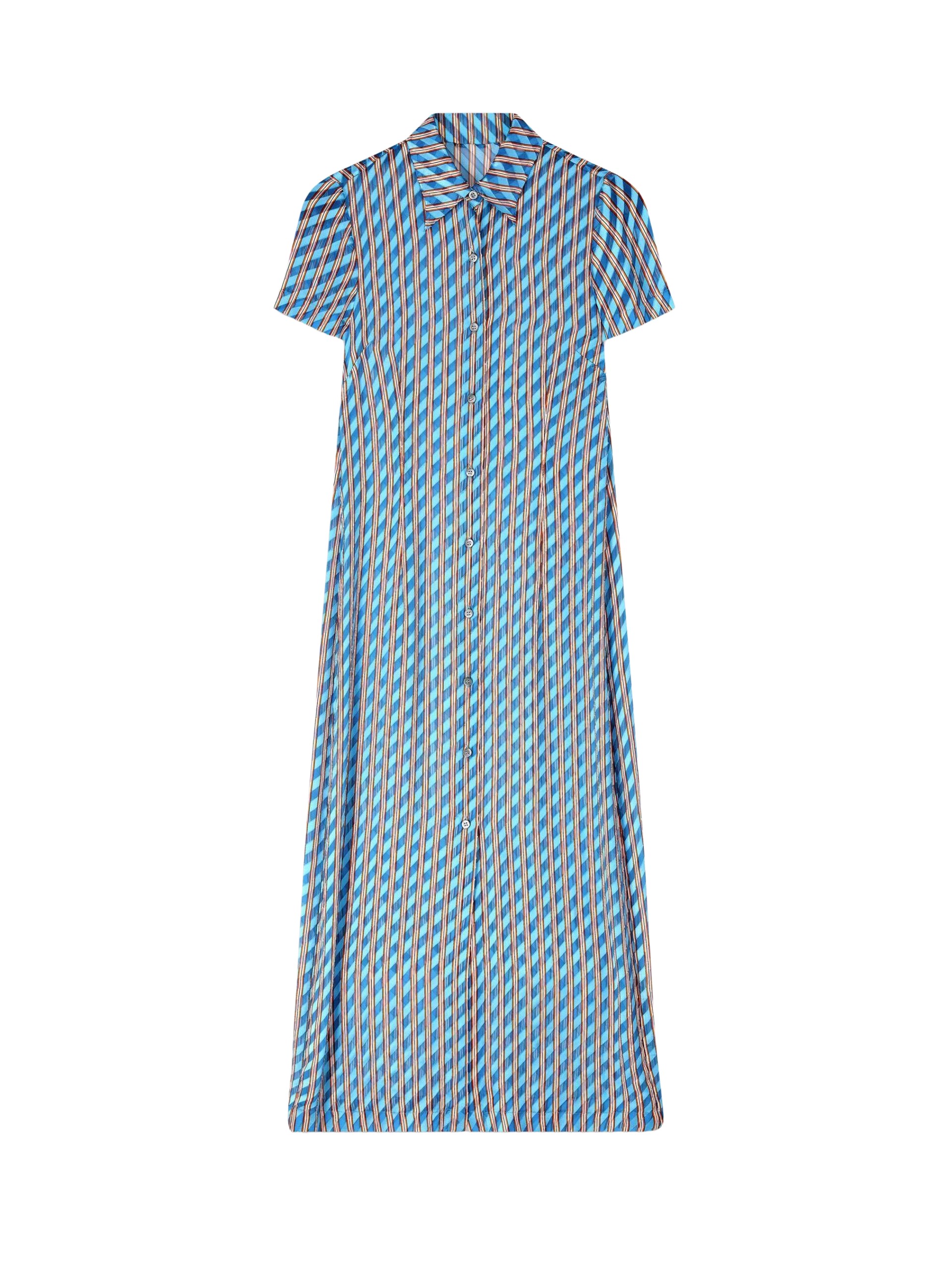 Dries Van Noten Devoré Shirt Dress
