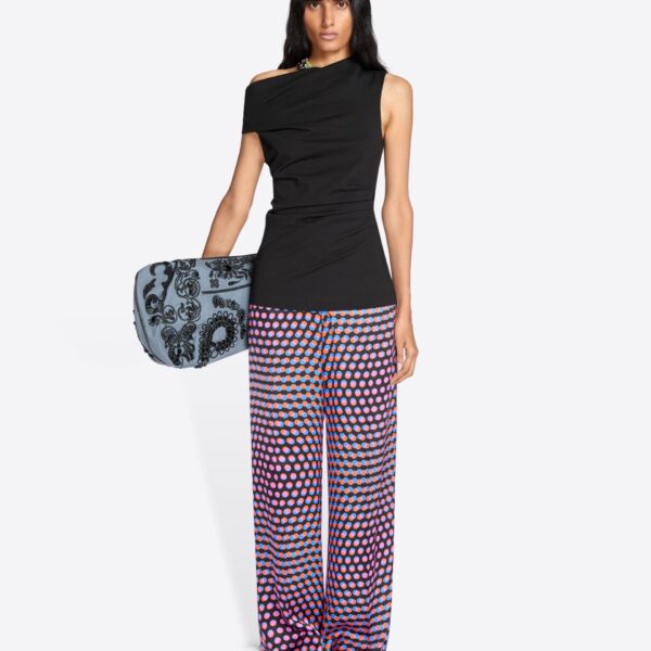 Dries Van Noten Elasticated Silk Pants - Dries Van Noten Pants - Belgian Fashion Design - Shop at Coveti