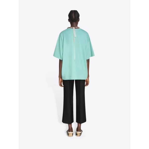Dries Van Noten Loose Cotton Tee Top, view 4