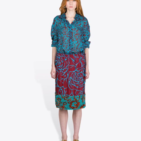 Dries Van Noten Loose Viscose Shirt - Dries Van Noten Tops - Belgian Fashion Design - Shop at Coveti