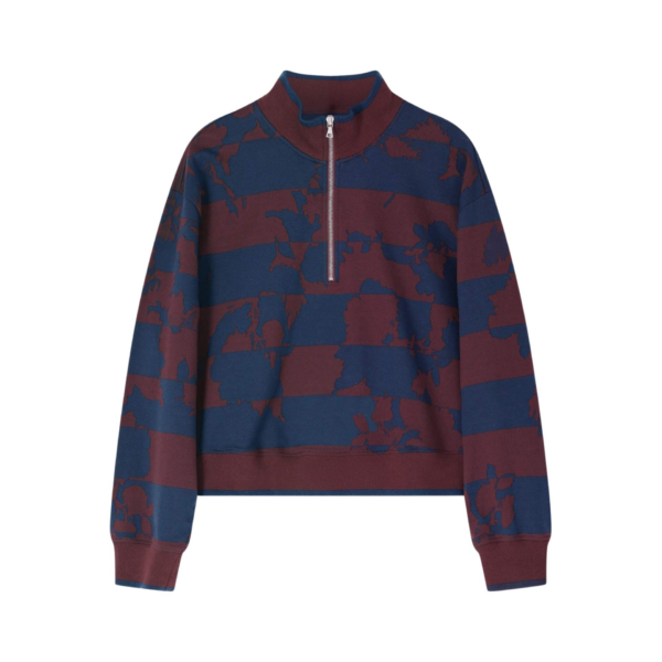 Dries Van Noten Printed Zipped Sweatshirt - Dries Van Noten Tops - Belgian Fashion Design - Shop at Coveti