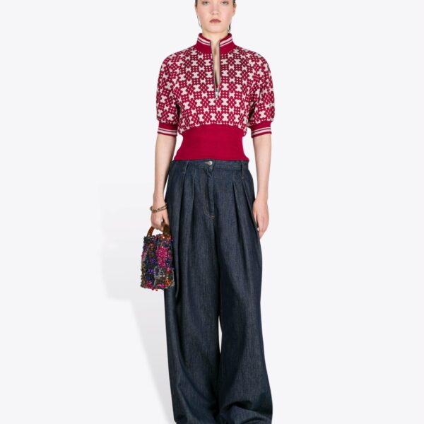 Dries Van Noten Ribbed Jacquard Sweater - Dries Van Noten Knitwear - Belgian Fashion Design - Shop at Coveti