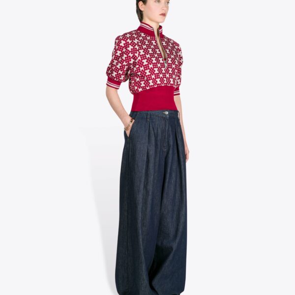 Dries Van Noten Ribbed Jacquard Sweater - Dries Van Noten Knitwear - Belgian Fashion Design - Shop at Coveti
