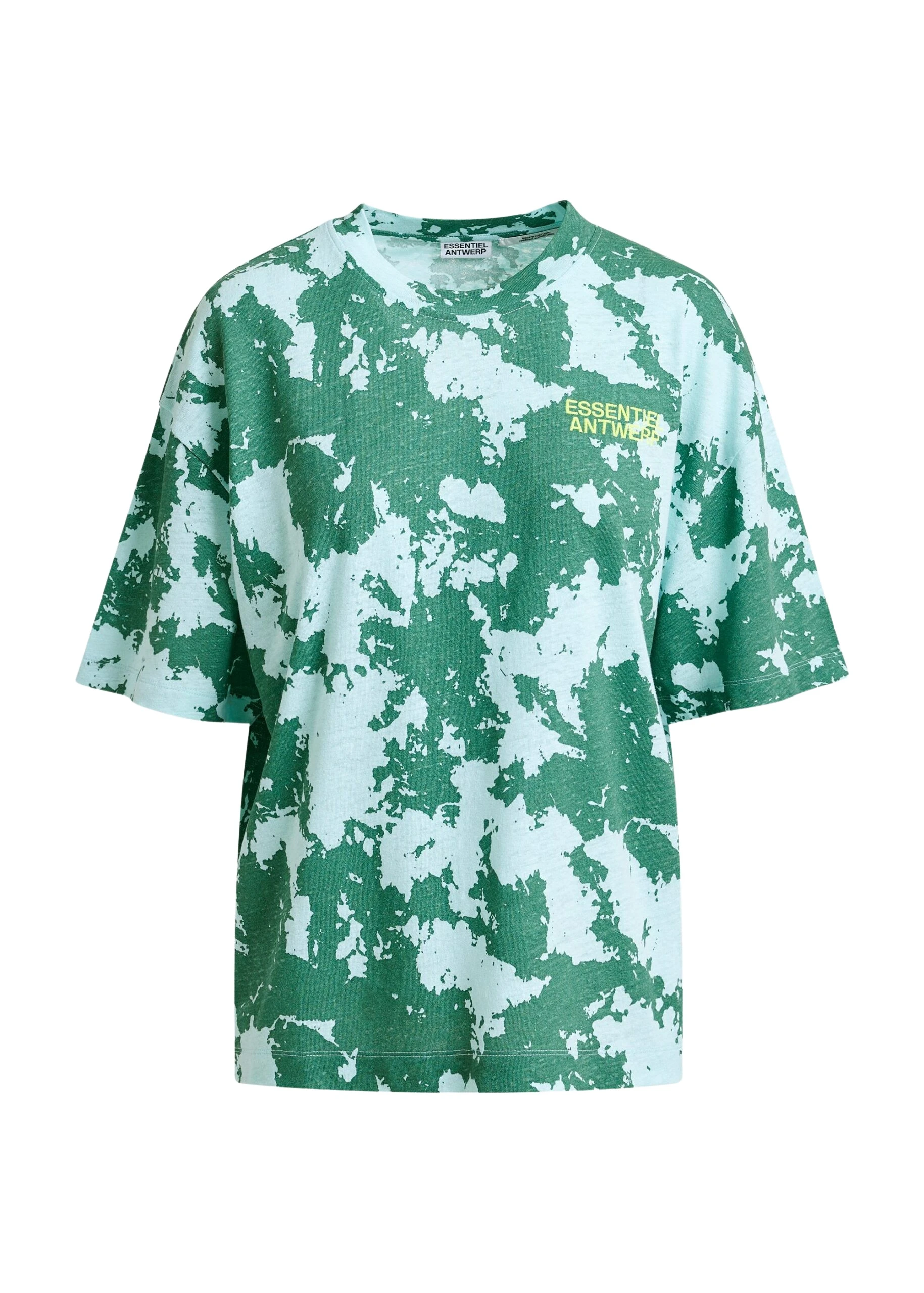 Green-blue-and-yellow-oversized-cotton-linen-blend-T-shirt-with-embroidery-Essentiel-Antwerp-Shirts-scaled27092_nobg Essentiel Antwerp Green