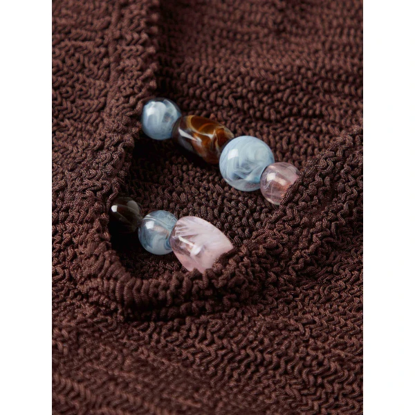 Hunza G Adriana Beaded Swim
Metallic Chocolate, view 7