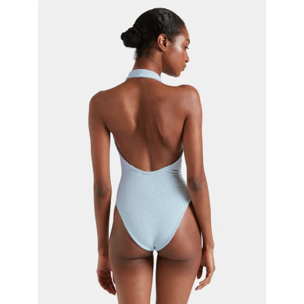 Hunza G Adriana Beaded Swim
Metallic Ice Blue, view 3