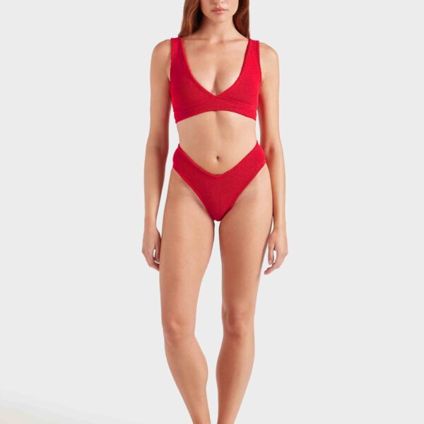 Red - Hunza G Crinkle Swimwear - One Size - Shop at Coveti